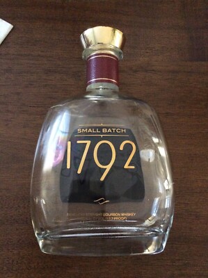 EMPTY Small Batch Barton 1792 Kentucky Bourbon Whiskey Bottle 750 ml