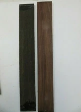 2 Pcs, Guitar Fingerboard Blanks (Rosewood-21x 2.5x 3/8 + Ebony-21x 2.5x 3/8)