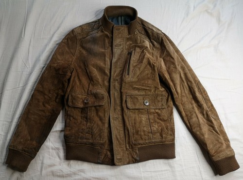 Mango Uomo Marrone Vera Pelle scamosciata Giacca Taglia M Medium Usato  Condizione | eBay