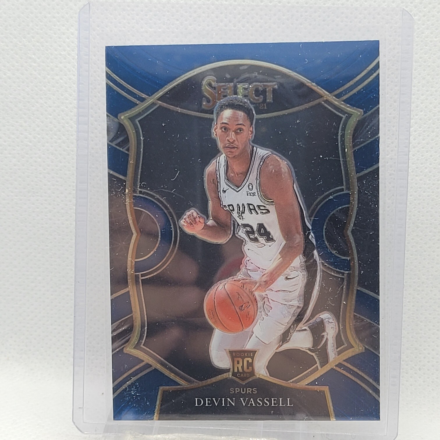2020-21 Panini Select Basketball Devin Vassell Concourse Blue Prizm RC