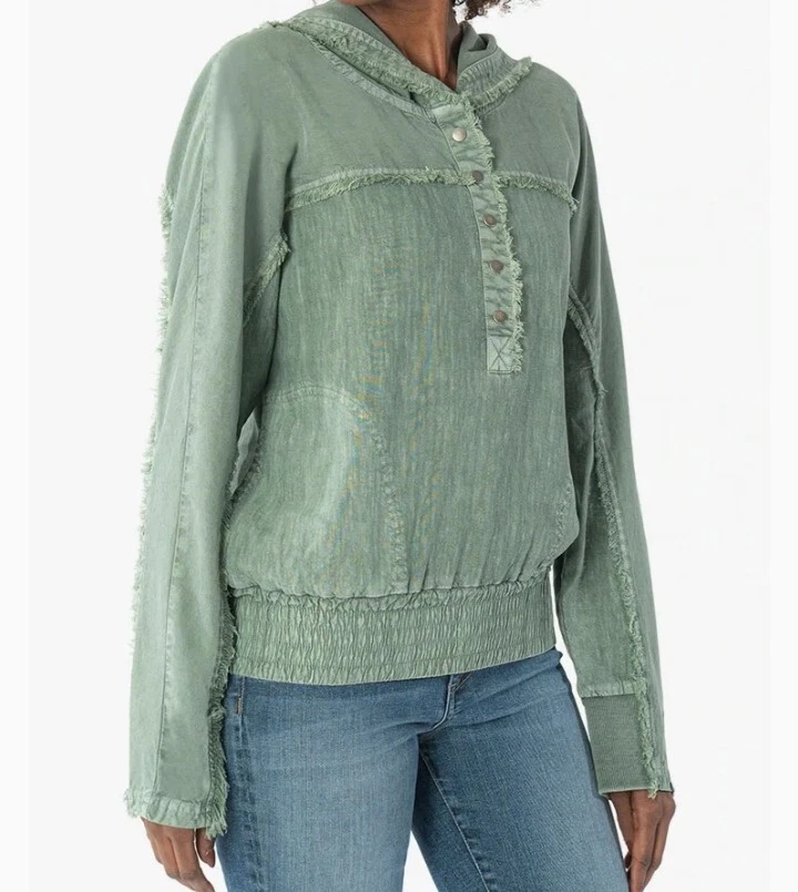 Kut From The Kkoth Sage Green Pullover Hoodie KT116301 Size Small NWT