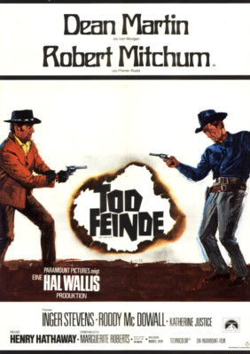 Todfeinde ORIGINAL A1 Kinoplakat Henry Hathaway / Dean Martin / Robert Mitchum