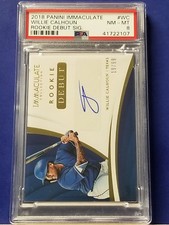 Willie Calhoun - 2018 Panini Immaculate Rookie Debut Signatures  PSA 8  #19/99