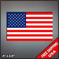 Set of 2 USA flag decals 4" vinyl sticker America United States Liberty