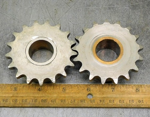 Browning 40B17 Roller Chain Sprocket #40 17 Teeth 1" Bore Lot of Two (2)