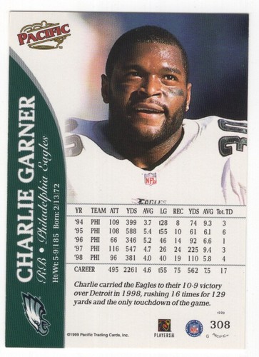 1999 Pacific Football Set Break - Cards #226-450 Pt.2 - 第 137/373 張圖片