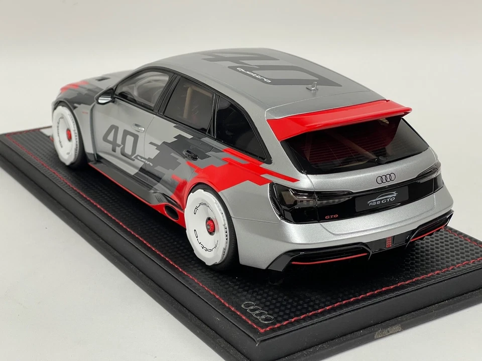 1/18 Audi RS6 GTO Concept 40 Año de Quattro GT Spirit Base Cuero AB001 Foto 3 de 4