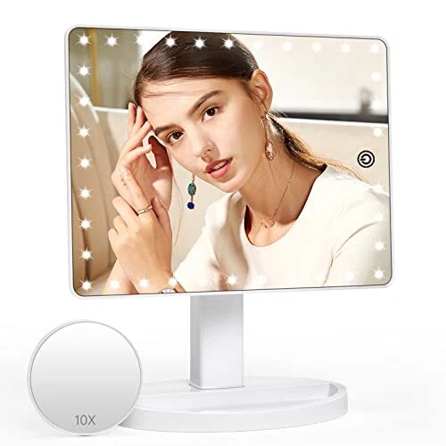 Large Lighted Vanity Makeup Mirror X Large with 35 LED Lights