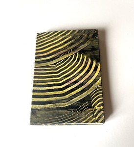 One of a kind colorful paste paper refillable note pad (item np11)