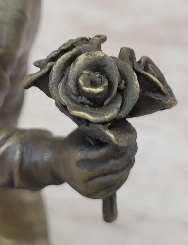 Handmade BRONZE Flower Thrower Statue by Banksy Unknow Artist Gift Figure - Picture 8 of 10