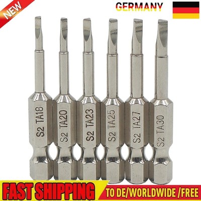 6pcs Magnetic Triangle Screwdriver Bits S2 Steel 1/4 inch Hex Shank Bit Set