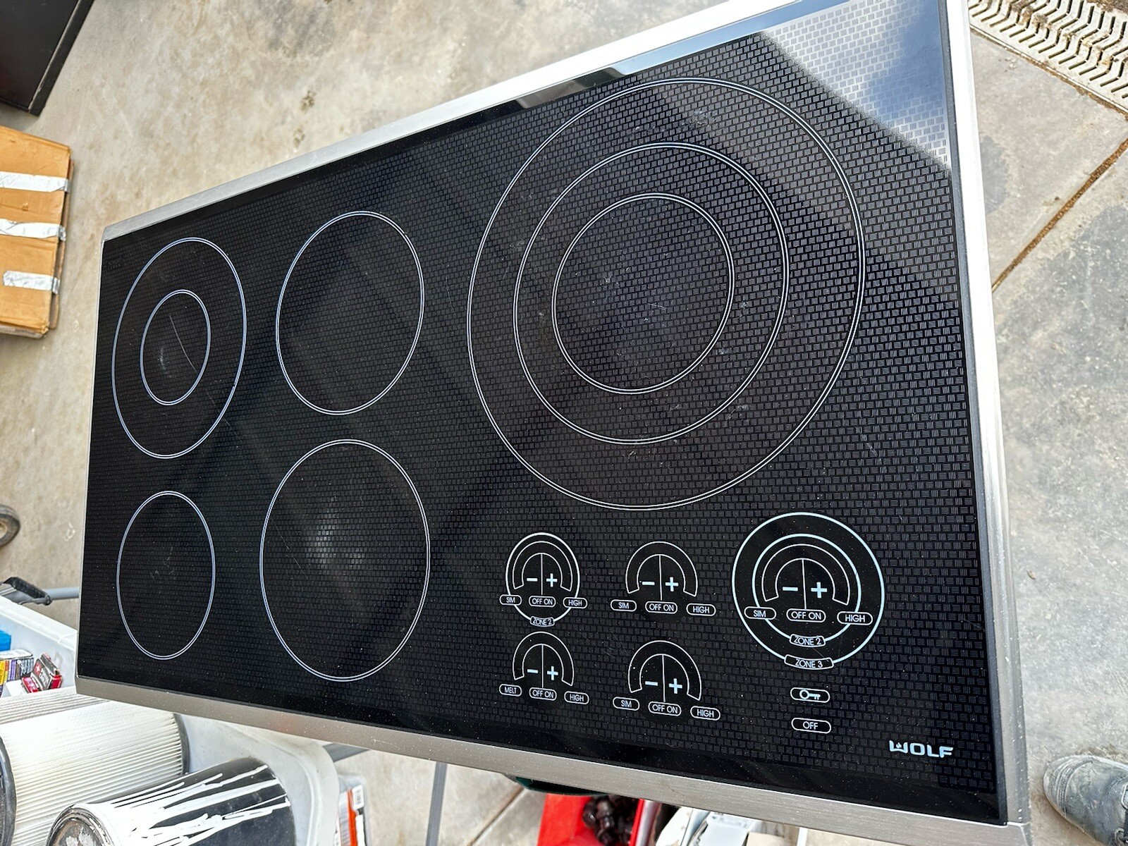 Wolf 5 Burner Electric Black Glass 36" Cooktop CT36E/S eBay