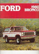 1980 FORD BRONCO 4WD US Brochure