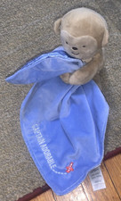Carters Child Of Mine CAPTAIN ADORABLE Monkey Rattle Baby Security Blanket Blue