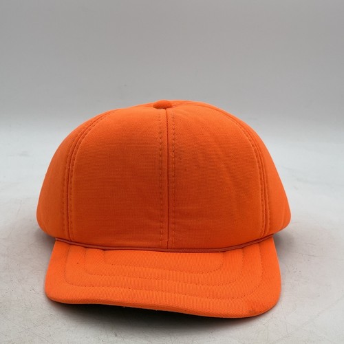 Vtg Adult Hunting Ear Flap Hat Sz L Blaze Orange Insulated Baseball Cap - Picture 5 of 7