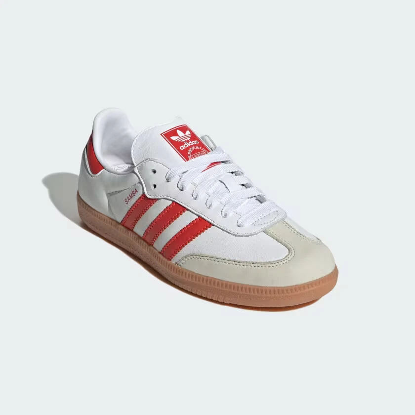 Adidas samba 2025 white blue red