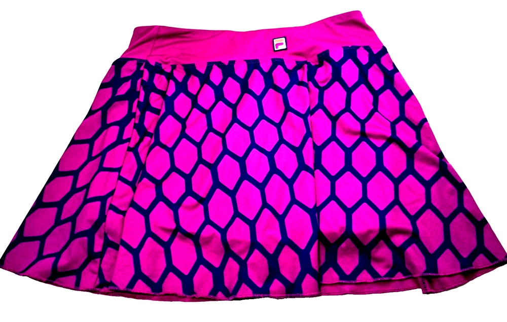 Fila Tennis Skirt Skort Women's M Stretch Navy / Magenta Performance Pickleball