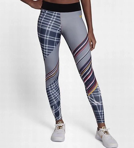 Nike Pro Hyperwarm Wmns Printed Training Tights 908324-582 Multi/Grey Size  S New