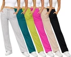 Womens Fleece Joggers Open Hem Bottoms Elasticated Gym Soft Pants Trousers