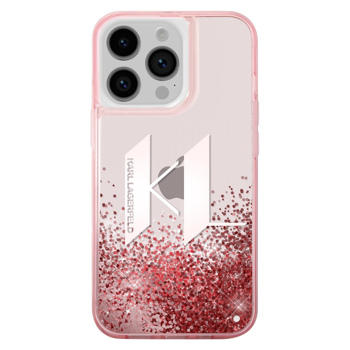 Coque Karl Lagerfeld Floating Glitter Rose pour iPhone 14 Pro Max