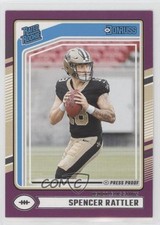 2024 Panini Donruss Rated Rookie Purple Press Proof Spencer Rattler #359 0jk3