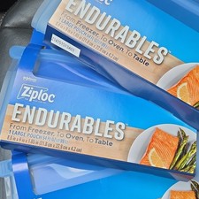 Ziploc Endurables Large Silicone Reusable Pouch 64 fl oz Blue 1 Per Pack 3 Packs