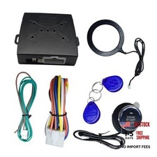 Car Push Engine Start Button Kit, DC12V Automotive Keyless Go System Black