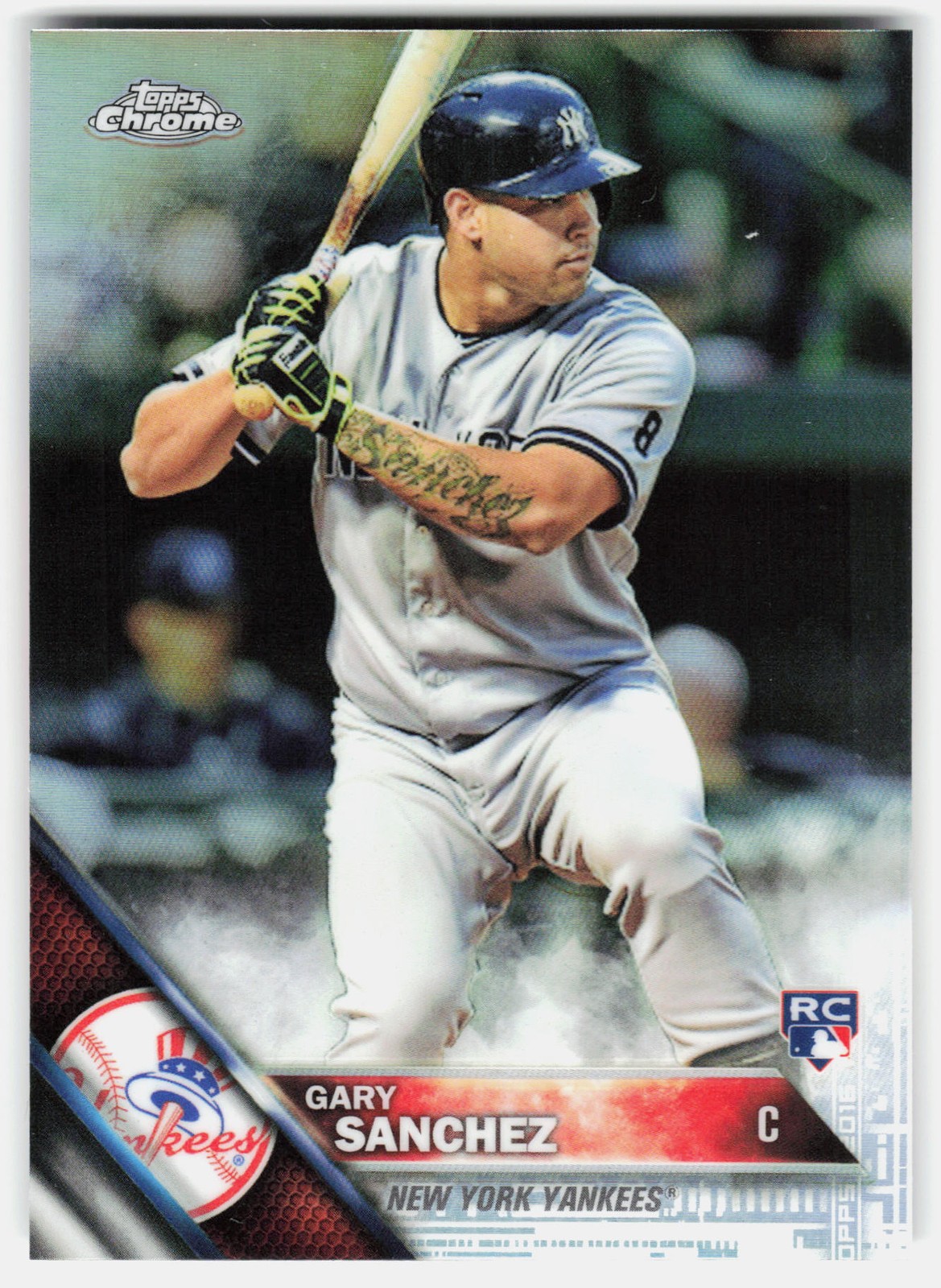 2016 Topps Chrome Refractor GARY SANCHEZ #143 Yankees RC