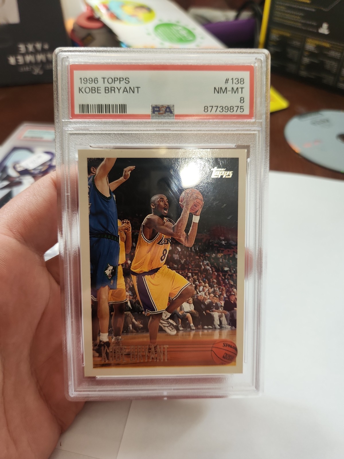 1996-97 Topps - Kobe Bryant #138 (RC) PSA 8
