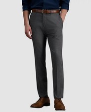 Kenneth Cole Reaction Men's Gray Slim-Fit Stretch Dress Pants Size 36W x 30L