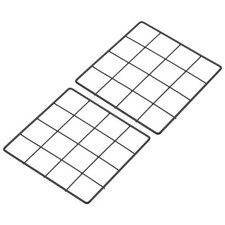 8"x8" Wire Grid Panel 2 Pcs Wall Grid Decorative Board Photo Display Black