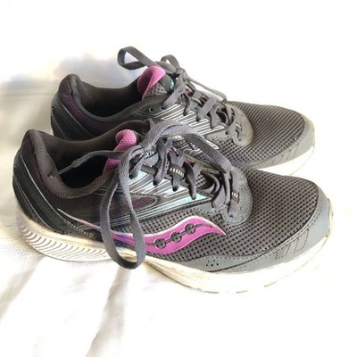 Saucony Womens Cohesion Gray Running Shoes Sneakers Size 8.5