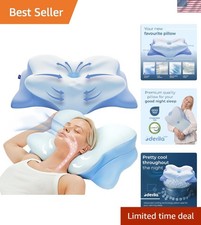 Ergo Cervical Neck Pillow for Sleeping Ergonomic Pillow Contour Neck Support ...