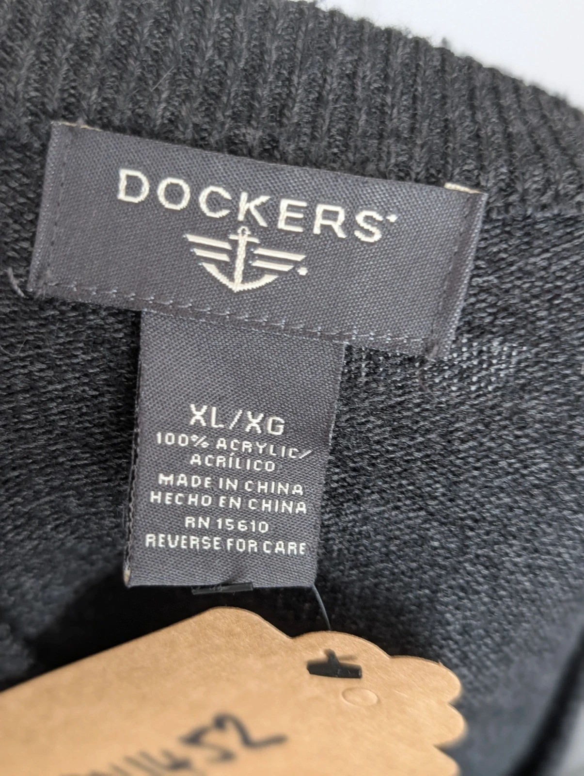 Dockers grey argyle patterned crew neck jumper. M… - image 6