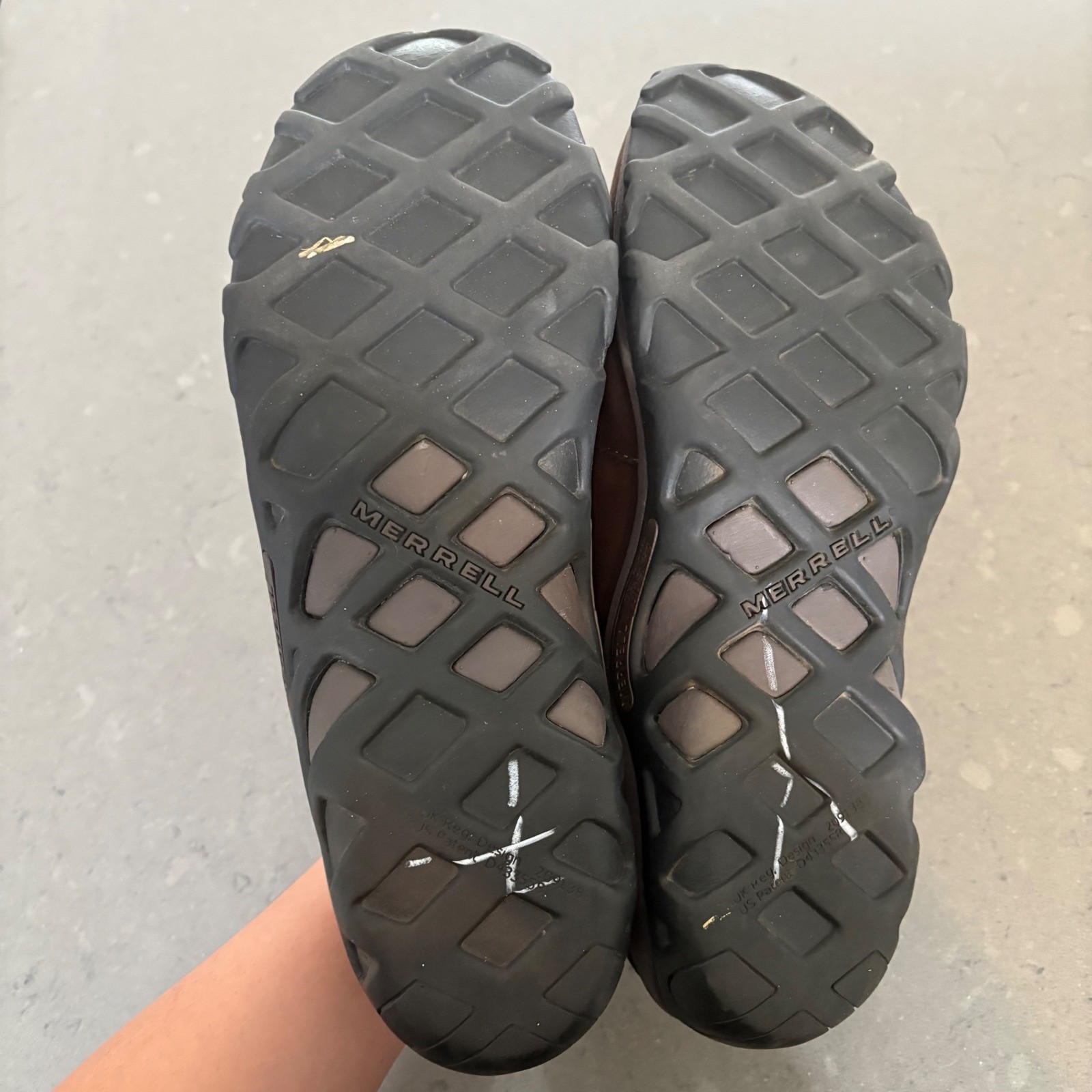 Scarpa Merrell Jungle Moc Nubuck Uomo 13 Pelle Marrone Slip On Lavoro Casual LEGGI