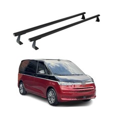 Dachträger Grundtäger für VW Multivan T7 2021-2026 75kg Aluminium Schwarz 2 tlg