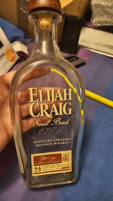 Elijah Craig Small Batch Empty Bourbon Bottle Very Good Condition