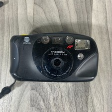 Minolta Freedom Action Zoom AF Point  Shoot 35mm Film Tested Working