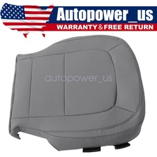 Driver Side Bottom Leather Seat Cover Gray For 2015-2022 Chevy Colorado Canyon