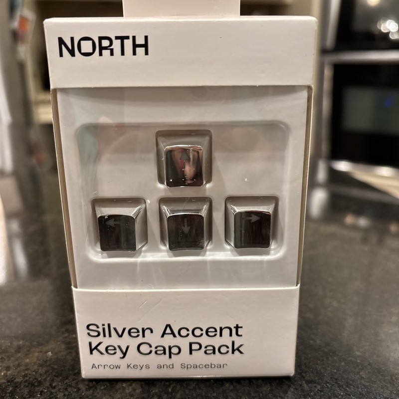 NIP Silver Accent Key Cap Pack Arrow Keys & Spacebar By North
