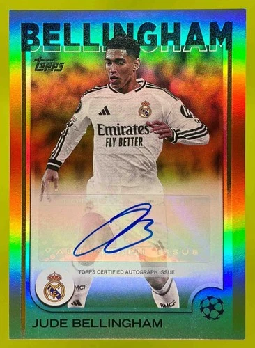 2024 Topps UEFA Club Competitions Jude Bellingham Auto Gold /50 Real Madrid