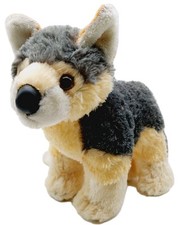 Aurora Husky Dog Plush Wolf Stuffed Animal 10" Gray Tan