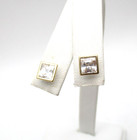 14K Yellow Gold Square Clear Stone Stud Earrings 1.2 Gr [E368] — photo 2