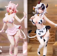 2PCS Anime toy Cow Girl Maid Ver. PVC doll new Not box 25cm