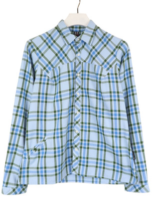 Haglofs Astral / Tundra Hemd Damen Groß Blau Kariert Taschen Knopf Langärmelig