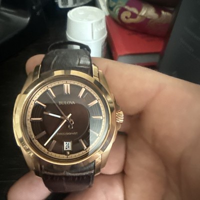 Bulova Precisionist 97B110 Men's Wristwatch With Leather Band
