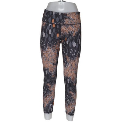 H&M Sport, Sportleggings, Größe: M, Schwarz/Orange/Grau, Elasthan/Polyester #Ddh