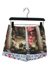 True Decadence Women's Shorts UK 8 Multi Graphic 100% Polyester Cut-Off