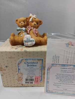 Cherished Teddies ''You Grow More Dear With Each Passing Year'' Anniversary Figure