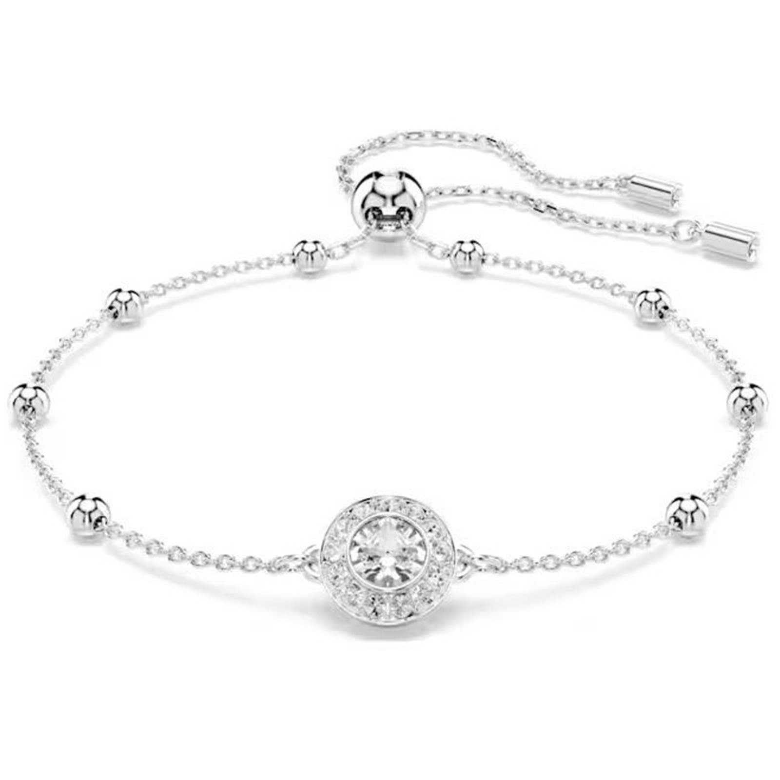 Swarovski Una Angelic Bracelet, Rhodium-Plated Metal & White Crystals